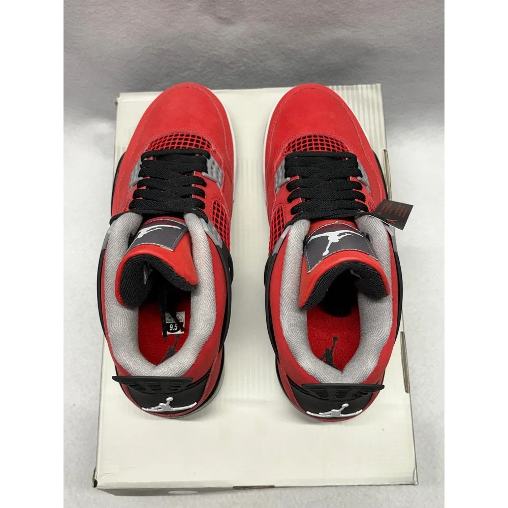 Air Jordan 4 Retro Fire Red Toro Bravo Mens Basketball Shoes FQ8138-600 Size 9.5